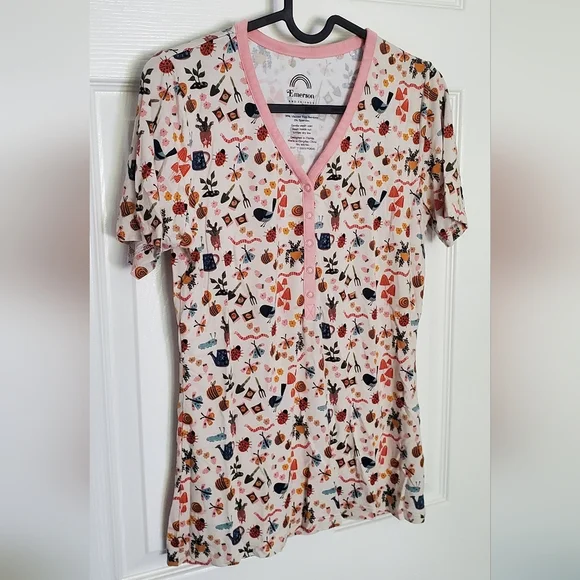 Bamboo Pajama Shirt By Emerson & Friends Size XS - Picture 1 of 4
